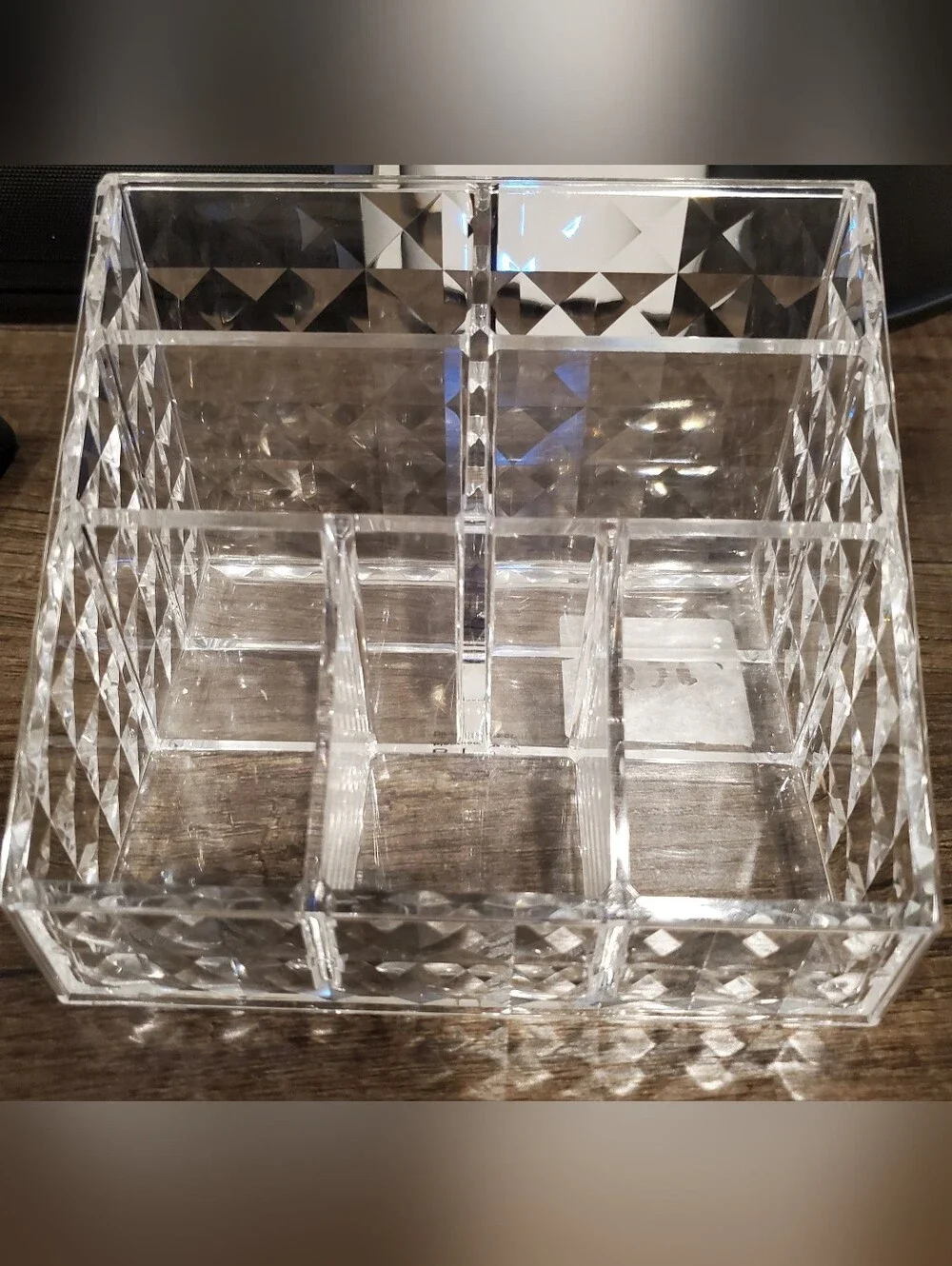 Clear Acrylic 6-Compartment Makeup & Desk Organizer